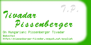 tivadar pissenberger business card